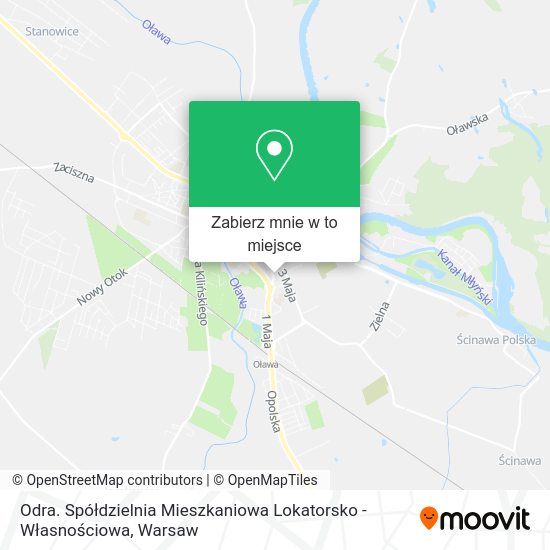 Mapa Odra. Spółdzielnia Mieszkaniowa Lokatorsko - Własnościowa