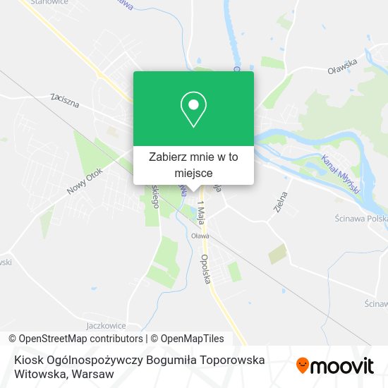 Mapa Kiosk Ogólnospożywczy Bogumiła Toporowska Witowska