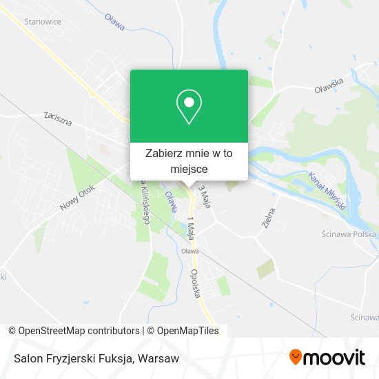 Mapa Salon Fryzjerski Fuksja