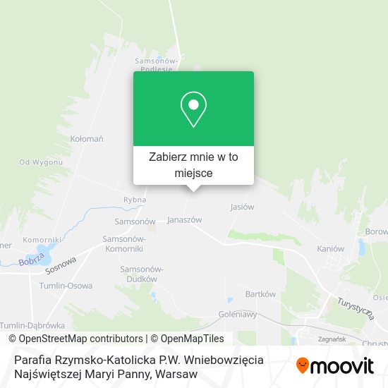 Mapa Parafia Rzymsko-Katolicka P.W. Wniebowzięcia Najświętszej Maryi Panny