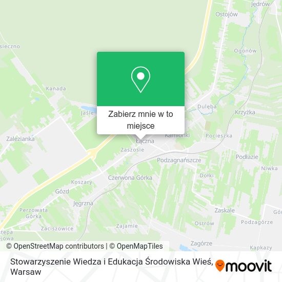 Mapa Stowarzyszenie Wiedza i Edukacja Środowiska Wieś