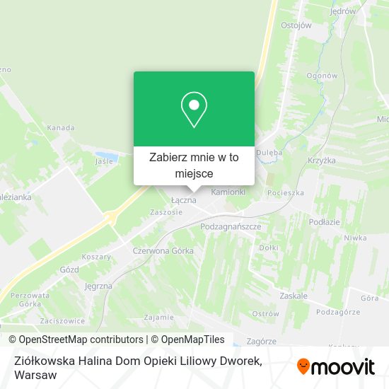 Mapa Ziółkowska Halina Dom Opieki Liliowy Dworek