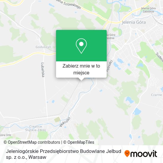 Mapa Jeleniogórskie Przedsiębiorstwo Budowlane Jelbud sp. z o.o.