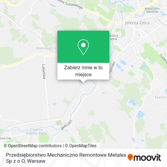 Mapa Przedsiębiorstwo Mechaniczno Remontowe Metalex Sp z o O