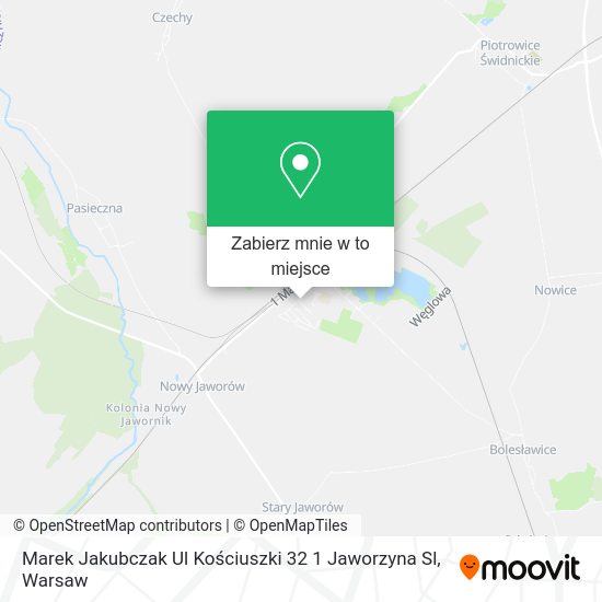 Mapa Marek Jakubczak Ul Kościuszki 32 1 Jaworzyna Sl