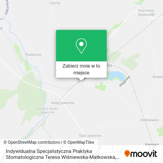 Mapa Indywidualna Specjalistyczna Praktyka Stomatologiczna Teresa Wiśniewska-Matkowska