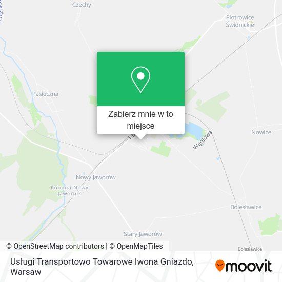 Mapa Usługi Transportowo Towarowe Iwona Gniazdo