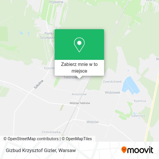 Mapa Gizbud Krzysztof Gizler