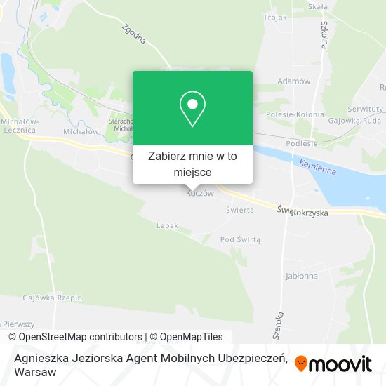 Mapa Agnieszka Jeziorska Agent Mobilnych Ubezpieczeń