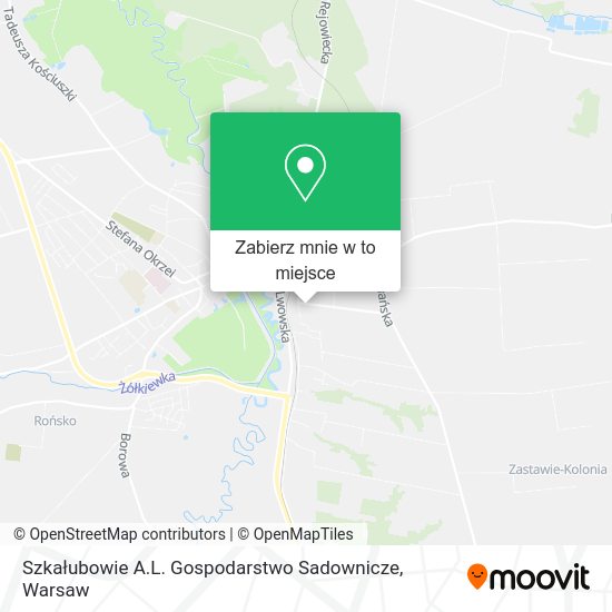 Mapa Szkałubowie A.L. Gospodarstwo Sadownicze