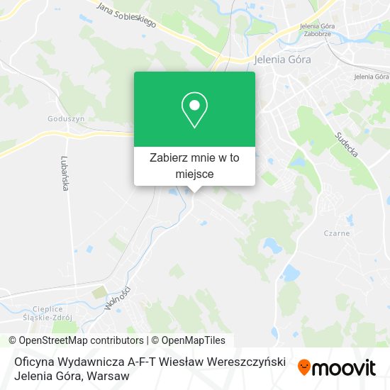 Mapa Oficyna Wydawnicza A-F-T Wiesław Wereszczyński Jelenia Góra