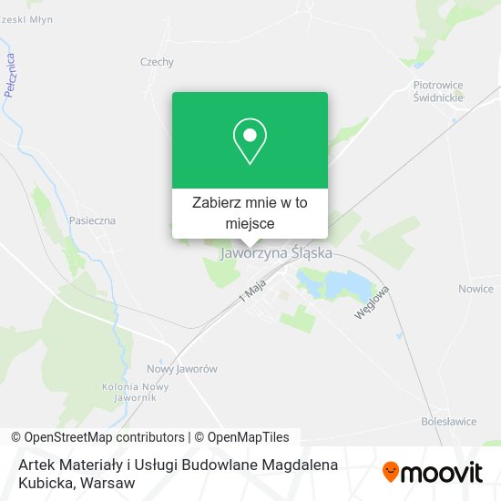 Mapa Artek Materiały i Usługi Budowlane Magdalena Kubicka