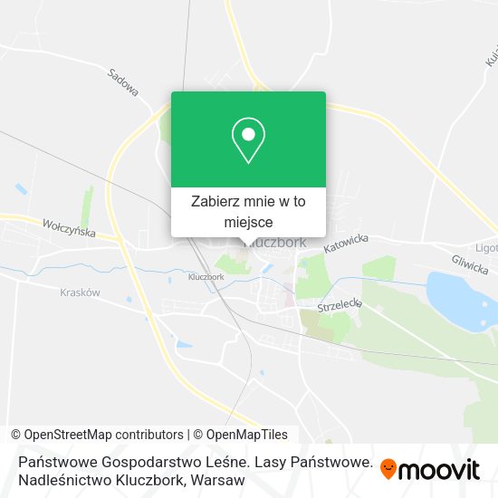 Mapa Państwowe Gospodarstwo Leśne. Lasy Państwowe. Nadleśnictwo Kluczbork