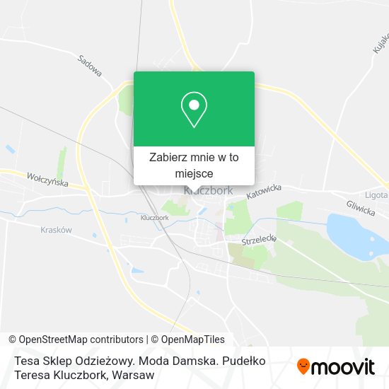 Mapa Tesa Sklep Odzieżowy. Moda Damska. Pudełko Teresa Kluczbork