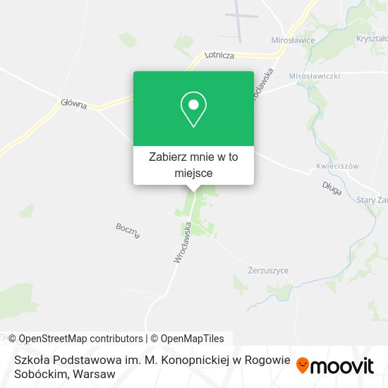 Mapa Szkoła Podstawowa im. M. Konopnickiej w Rogowie Sobóckim