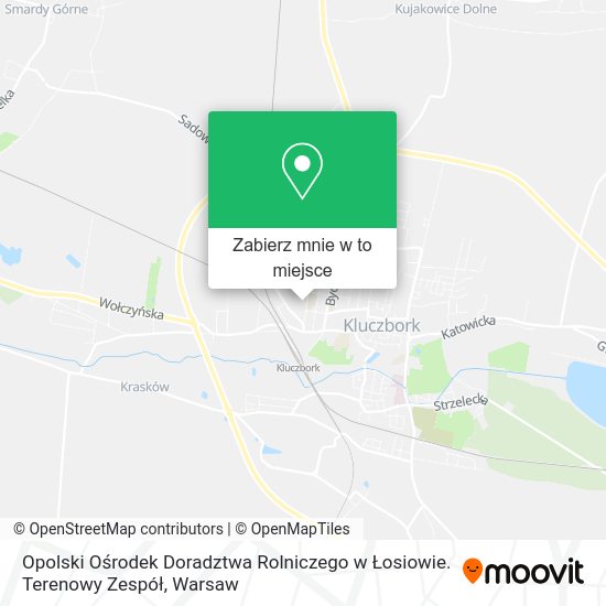 Mapa Opolski Ośrodek Doradztwa Rolniczego w Łosiowie. Terenowy Zespół