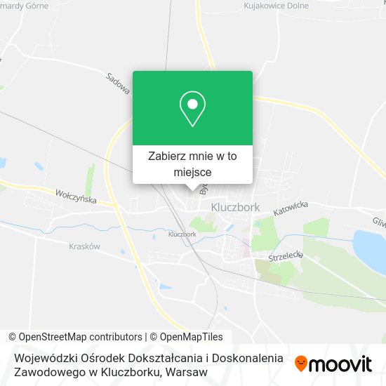 Mapa Wojewódzki Ośrodek Dokształcania i Doskonalenia Zawodowego w Kluczborku