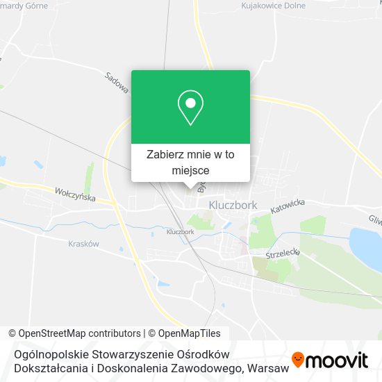 Mapa Ogólnopolskie Stowarzyszenie Ośrodków Dokształcania i Doskonalenia Zawodowego