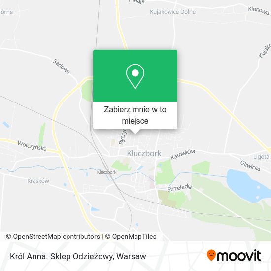 Mapa Król Anna. Sklep Odzieżowy