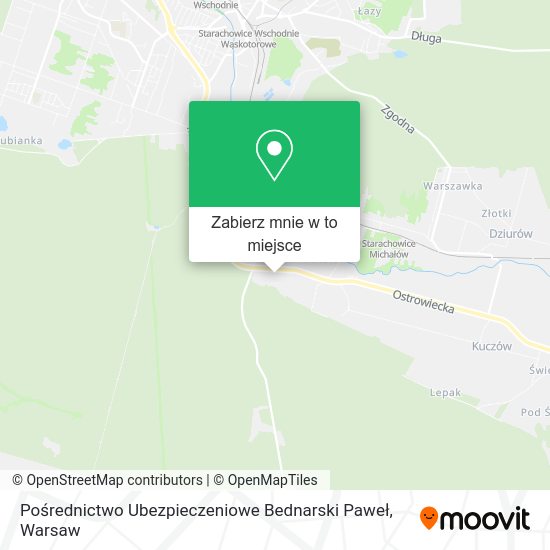 Mapa Pośrednictwo Ubezpieczeniowe Bednarski Paweł