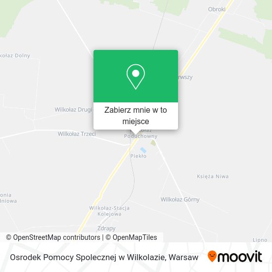 Mapa Osrodek Pomocy Spolecznej w Wilkolazie