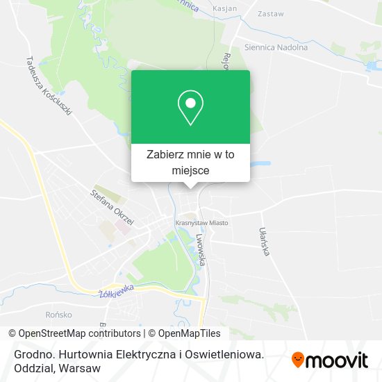 Mapa Grodno. Hurtownia Elektryczna i Oswietleniowa. Oddzial