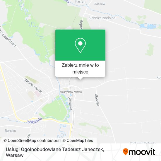 Mapa Usługi Ogólnobudowlane Tadeusz Janeczek