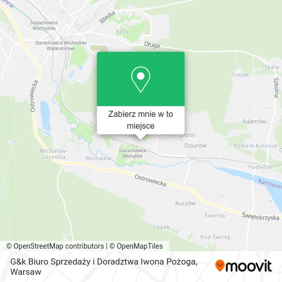 Mapa G&k Biuro Sprzedaży i Doradztwa Iwona Pożoga