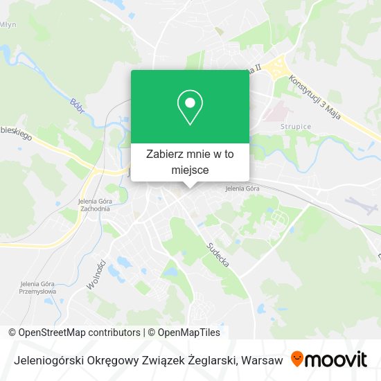 Mapa Jeleniogórski Okręgowy Związek Żeglarski