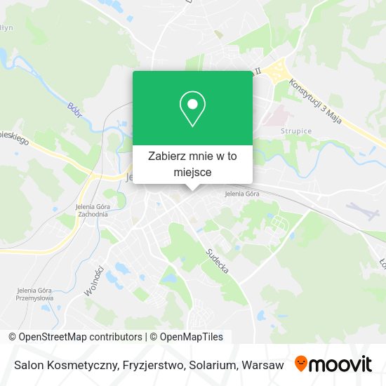 Mapa Salon Kosmetyczny, Fryzjerstwo, Solarium