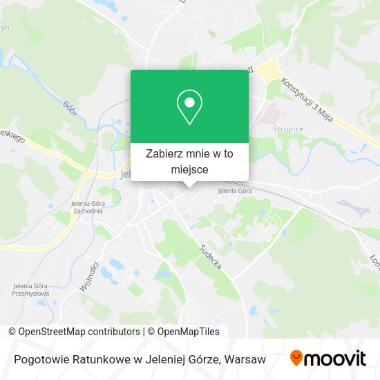 Mapa Pogotowie Ratunkowe w Jeleniej Górze