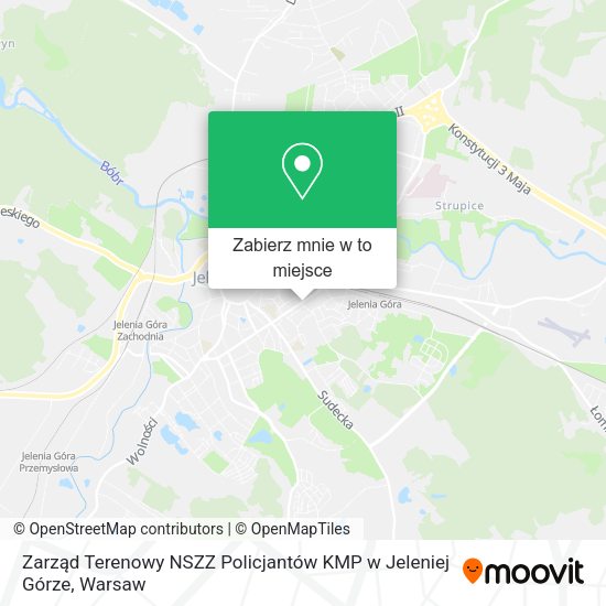 Mapa Zarząd Terenowy NSZZ Policjantów KMP w Jeleniej Górze