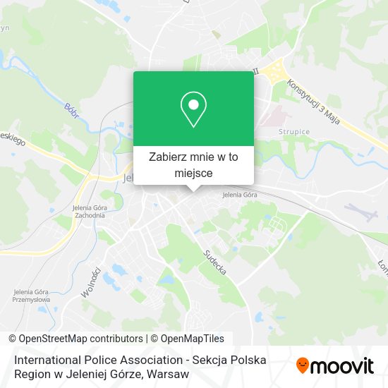 Mapa International Police Association - Sekcja Polska Region w Jeleniej Górze