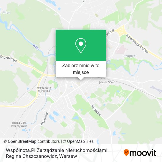 Mapa Wspólnota.Pl Zarządzanie Nieruchomościami Regina Chszczanowicz