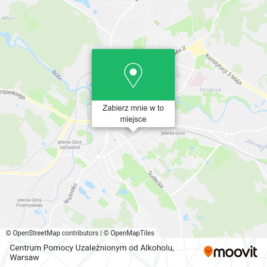 Mapa Centrum Pomocy Uzależnionym od Alkoholu