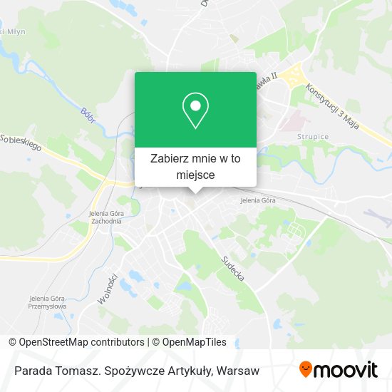 Mapa Parada Tomasz. Spożywcze Artykuły