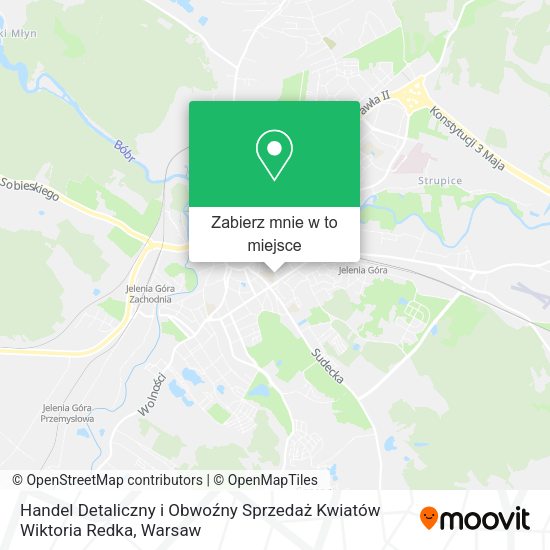 Mapa Handel Detaliczny i Obwoźny Sprzedaż Kwiatów Wiktoria Redka