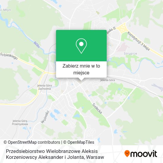 Mapa Przedsiebiorstwo Wielobranzowe Aleksis Korzeniowscy Aleksander i Jolanta