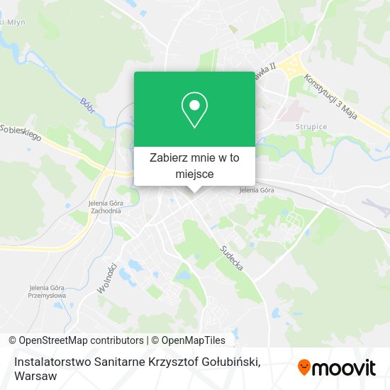 Mapa Instalatorstwo Sanitarne Krzysztof Gołubiński