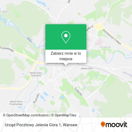 Mapa Urząd Pocztowy Jelenia Góra 1