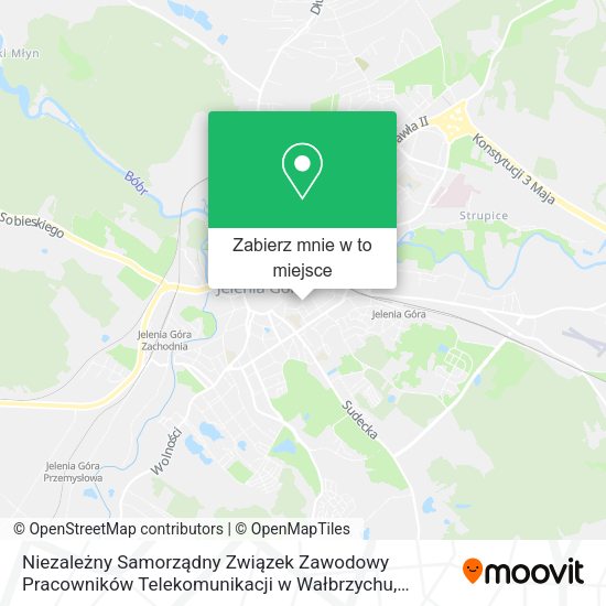 Mapa Niezależny Samorządny Związek Zawodowy Pracowników Telekomunikacji w Wałbrzychu