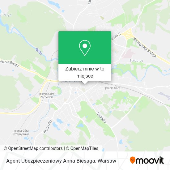 Mapa Agent Ubezpieczeniowy Anna Biesaga