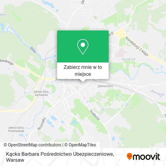 Mapa Kącka Barbara Pośrednictwo Ubezpieczeniowe