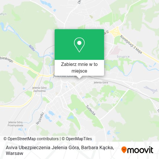 Mapa Aviva Ubezpieczenia Jelenia Góra, Barbara Kącka