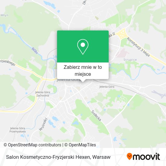 Mapa Salon Kosmetyczno-Fryzjerski Hexen