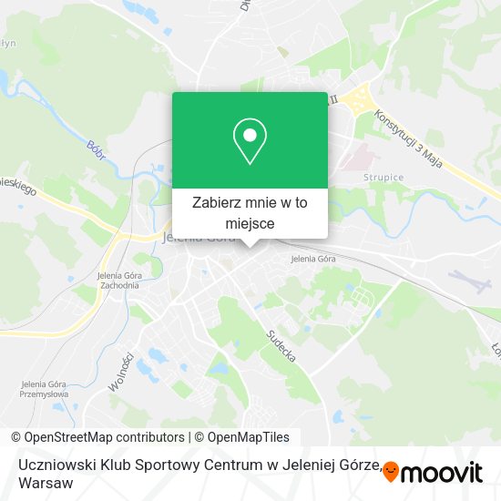 Mapa Uczniowski Klub Sportowy Centrum w Jeleniej Górze