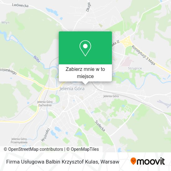 Mapa Firma Usługowa Balbin Krzysztof Kulas