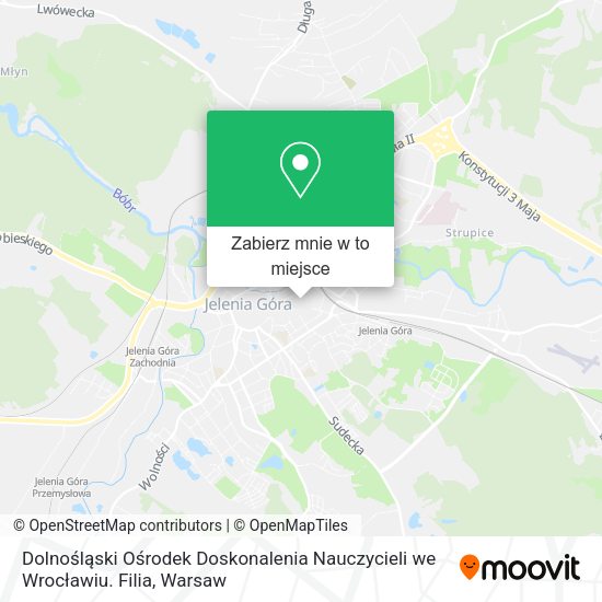 Mapa Dolnośląski Ośrodek Doskonalenia Nauczycieli we Wrocławiu. Filia