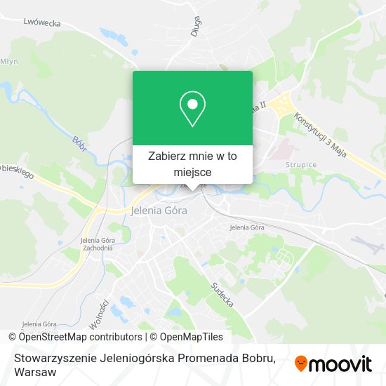 Mapa Stowarzyszenie Jeleniogórska Promenada Bobru