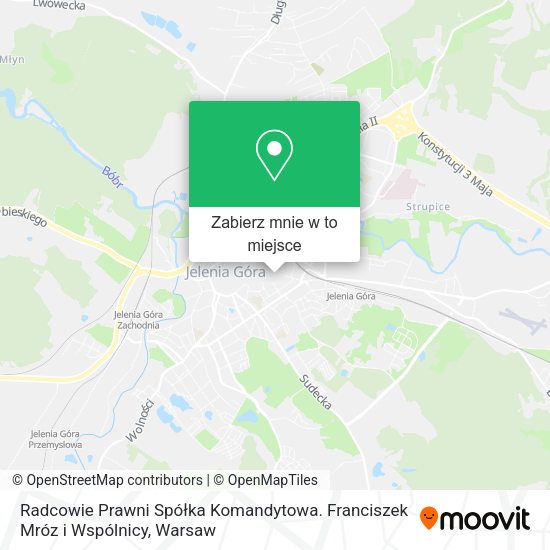 Mapa Radcowie Prawni Spółka Komandytowa. Franciszek Mróz i Wspólnicy